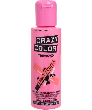 Crazy Color Renbow Semi Permanent Hair Dye 100ml - Peachy Coral & Pink (Pack of 1) - Buy Online on GoSupps.com