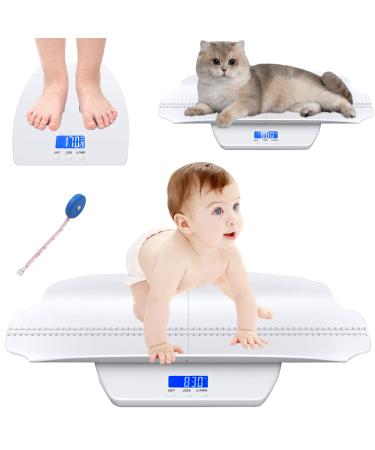 ASIBT Digital Pet Scale, Multifunctional Baby Scale, Baby Scale with 3 Weighing Modes (lb/kg/oz) and Height Tracking (23.6 inches)