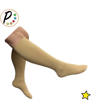 Closed Toe 8-15 mmHg Mild Compression Leg Socks - Nude 4X-Large | Improve Circulation & Comfort - International Shipping Available - Buy Online on GoSupps.com