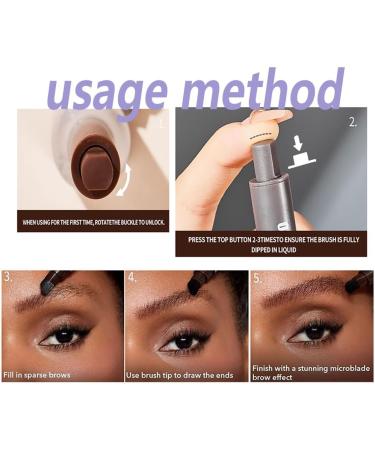 Angled Brush & Dip Liquid Eyebrow Gel Liquid Eyebrow Brush Brow-Fection Angled Brush & Dip Brow Fection Angled Brush & Dip Eyebrow Dip Smudge Proof Eyebrow Pencils Creates Natural Looking Brows (03) - Buy Online on GoSupps.com