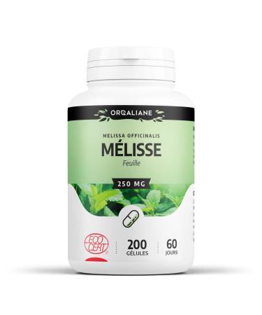 Lemon Balm 250 mg - 200 Capsules - Ecocert Certified