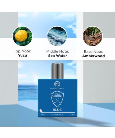 T.he M.an C.ompany EDP for men 100ml Polo Blue | Premium Perfume | Long-lasting Fragrance | Perfect For Men | Citrusy Marine and Musky | Made With Essential Oils - Buy Online on GoSupps.com