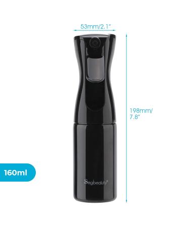 Segbeauty 5.4oz Continuous Barber Hair Spray Bottle - Fine Mist Sprayer for Salon Watering - Refillable Mister in Black - Buy Online on GoSupps.com