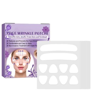 2 Facial Patches for Wrinkles 100 Facial Wrinkles Remover Strips Forehead Wrinkles Patches - Reusable Face Tape Smoothing Wrinkles Patches for Reducing Forehead Eye and Around Mouth Aezon 2 Pcs 100pcs