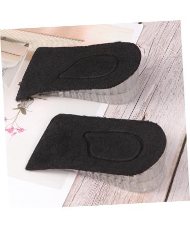 FOMIYES Silicone Shoe Lifts for Men & Women - Comfortable Insoles for Height Increase & Support - Perfect Plantar Support Inserts - Black Half Pad - Buy Online on GoSupps.com