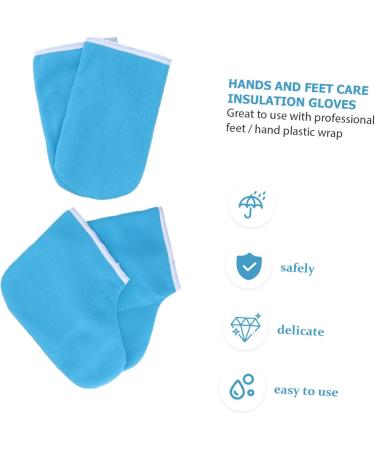 Kit de Paraffine pour Th rapie Mains et Pieds Moufles et Chaussettes Taille Unique Coton Isolant Bleu Fonc Soins Spa Hydratation Peau - Buy Online on GoSupps.com