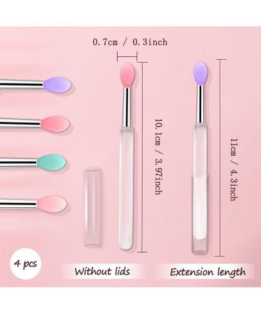 4pcs Silicone Lip Brushes Set | Classycoo Makeup Applicator for Lip Gloss Lipstick & Eyeshadow | Perfect for Cream & Liquid Lip Masks - Buy Online on GoSupps.com