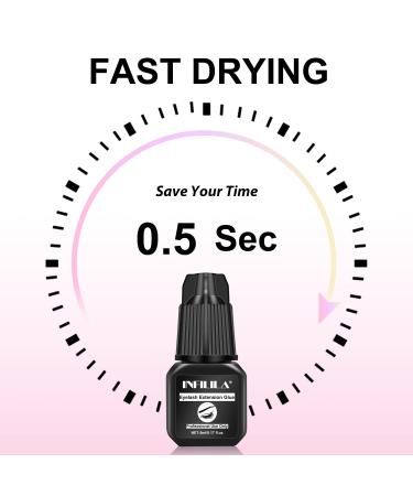 NXJ INFILILA Lash Glue | Extra Strong Eyelash Extension Adhesive - 0.5 Sec Dry Time 8 Weeks Retention Low Fume - 5ml - Buy Online on GoSupps.com