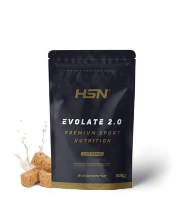 HSN Whey Protein Isolate (WPI) – Evolate 2.0 Serum Protein Isolate – With Digezyme, Rich in BCAAs and Glutamine, Suitable for Vegetarians, Nougat Flavour, 500g