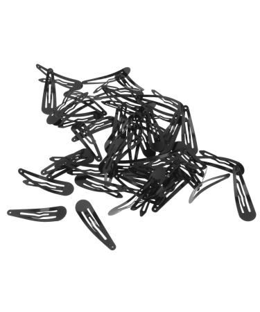 50 pieces hair clip snap clips hair clip hair clips black for DIY jewelry
