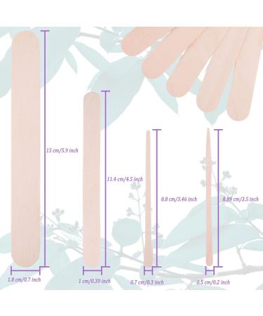 BQTQ Wooden Spatula Set - 260 Pieces for Hair Removal | Waxing Sticks & Mouth Spatulas in 4 Styles - Ideal for Home & Salon Use - Buy Online on GoSupps.com