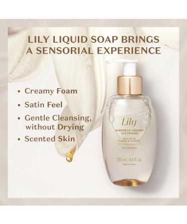 O Botic rio Lily Sophisticated Satin Liquid Soap - Luxury Scented Soft Skin Clean - 250ml | International Shipping Available - Buy Online on GoSupps.com