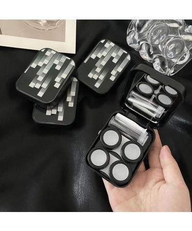 2 Kits Portable 4-in-1 Contact Lens Container & Holder - Travel & Home Storage Set (2 Black Sets) - Buy Online on GoSupps.com
