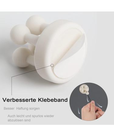 4 Pieces Adhesive Hooks Set - Silicone Toothbrush Holder Key & Cable Organizer | Self-Adhesive Wall Hooks for Bathroom & Kitchen (Black + White) - Buy Online on GoSupps.com