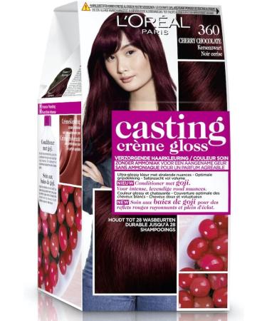 L'Or al Paris Casting Cr me Gloss 360 Cherry Black Chocolate Medium Color - Buy Online on GoSupps.com