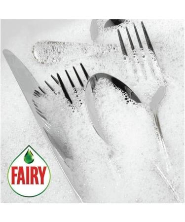 Fairy Washing Up Liquid - Powerful Dishwasher Cleaner Grease Cutting Formula Gentle on Skin - Concentrated Dishwasher Liquid Detergent Apple & Rhubarb 2x 320 ml with 2 Oerich Scourers - Buy Online on GoSupps.com
