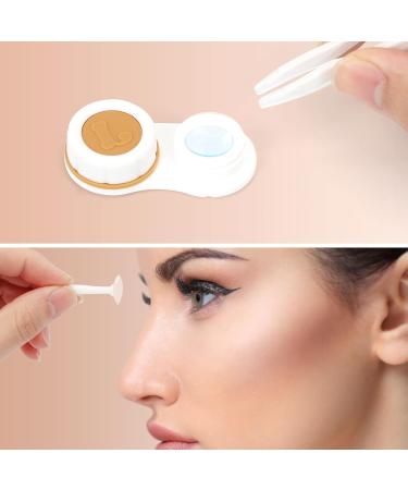 GoodSing 3PCS Contact Lens Case Set - Portable Inserter Remover & Tweezer with Mirror for Travel & Home - Brown Blue & Violet - Buy Online on GoSupps.com