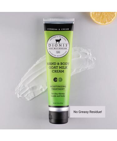 Dionis 3.3 oz Verbena & Cream Hand & Body Cream - Travel Size Hydrating Lotion for Dry Skin - Cruelty-Free & Paraben-Free - Made in the USA - Buy Online on GoSupps.com