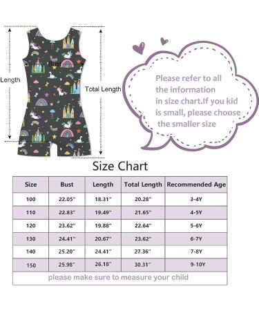 Girls Gymnastics Leotards with Shorts | Sparkle Dance Unitards | Mermaid Active Biketards | Black | 6-7 Years - Buy Online on GoSupps.com