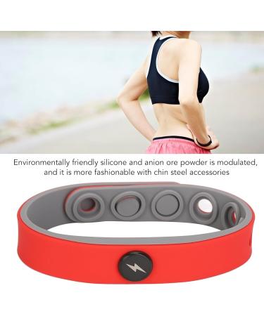 Saluaqui 2 Pack Anti-Static Wireless Negative Ion Bracelets - Washable Silicone Sports Wristbands (Red) - Buy Online on GoSupps.com