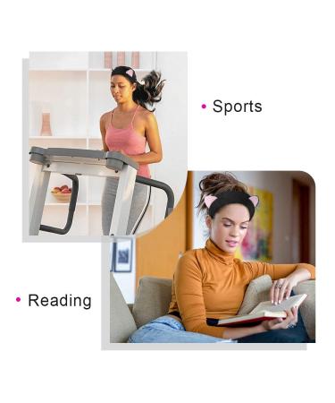 Buy Black Cat Ears Hair Band for Women | Elastic Comfortable Makeup Headband for Yoga & Beauty - Buy Online on GoSupps.com