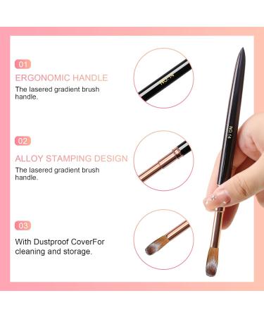 LEDSUUEI Acrylic Nail Brush Set - 4pcs Kolinsky Brushes for Acrylic Powder - Durable Brush for Beginners - D-BLACK - Buy Online on GoSupps.com