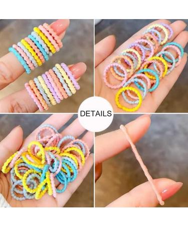 LuLiyLdJ 100pcs 2mm Candy Color Elastic Hair Bands for Baby Girls | Toddler Bobbles Accessories - Buy Online on GoSupps.com