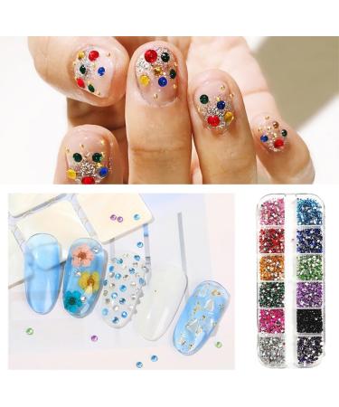 ZKGYUS 4700 Pieces Nail Glitter Rhinestones Nail Art Rhinestones Face Halloween Crystal Diamond Gems Stones for Nails Faces Eyes Decoration - Buy Online on GoSupps.com