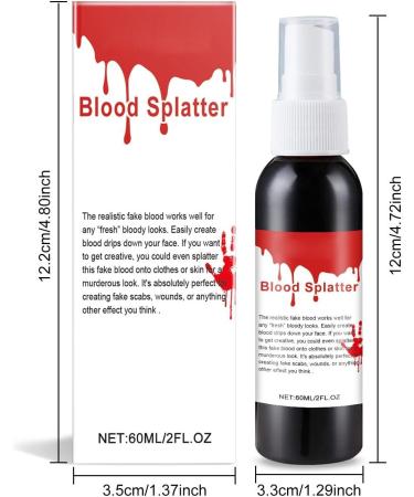 Set of 2 Halloween Blood Sprays - 60ml - Washable - For Clothing and Zombie Vampires - For Costumes Cosplay Makeup - Buy Online on GoSupps.com