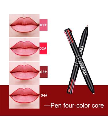  Rosixehird 4-in-1 Lip Pencil - Squeeze Lip Liner - 4 Colors in 1 - Waterproof Lip Liner for Women - Gift for Everyday Makeup Rosixehird - Buy Online on GoSupps.com