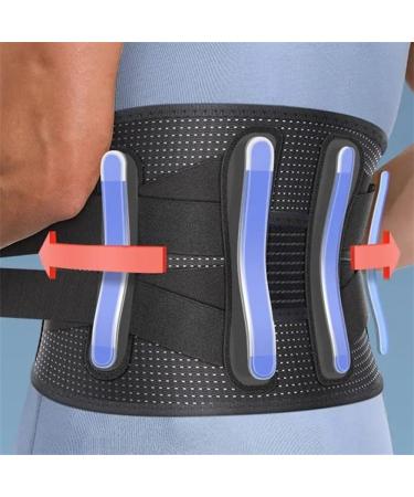 Lower Back Support Brace For Men And Women Breathable Lumbar Decompression Belt Posture Correction Waist Trainer For Instant Back Pain Relief From Injury Herniated Disc And Scoliosis (Color : Black Black L - Buy Online on GoSupps.com