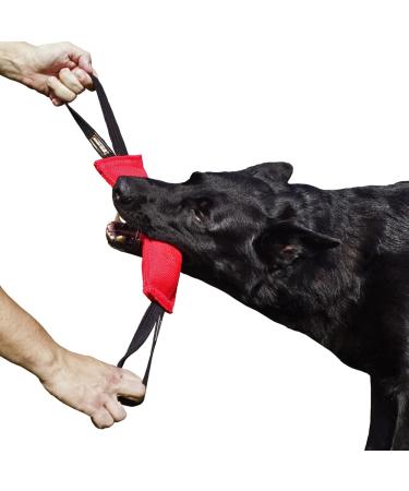 Dingo gear cotton nylon bite sausage for dog training igp ipo obiedence protection dog dog sport 28 x 7 cm 2 handles red S00064 28 x 7 cm red - Buy Online on GoSupps.com