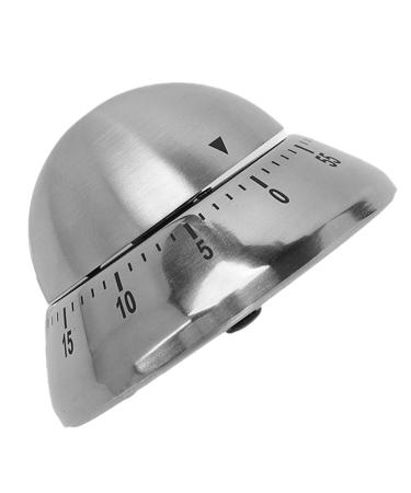 Mechanical timer made of stainless steel high -precision round miner with a non -slip base waterproof for cooking massage sauna fitness