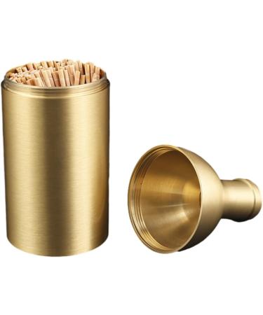 Luofeng Fashion Brass Toothpick Holder - Stylish Practical Home Decoration & Durable Brass Toothpick Case - Buy Online on GoSupps.com