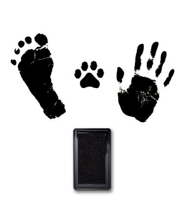 Xingwenice Baby Footprint and Handprint Ink Pads - Non-Toxic and Acid-Free Washable Ink Stamp Pads, Create Impressive Keepsake Memory Gift for Kids (Black), 3.742.520.86 Inch