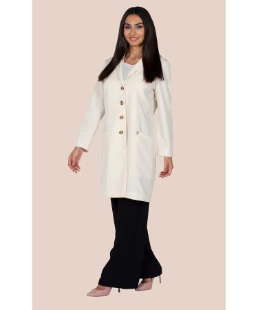 Professional Fitted Women's Lab Coat - Beige, Small - 38 Long, 5 Pockets - Ideal for Medical & Science Use - Buy Online on GoSupps.com