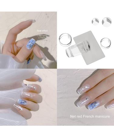 Buy Silicone Nail Art Stamp & Container - Manicure Tools for Perfect Stamped Nails | Eco-Friendly & Durable - Buy Online on GoSupps.com