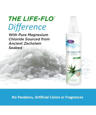 Life-flo Magnesium Oil Spray with Aloe Vera - 8 oz | Natural Muscle Relief & Skin Moisturizer - Buy Online on GoSupps.com