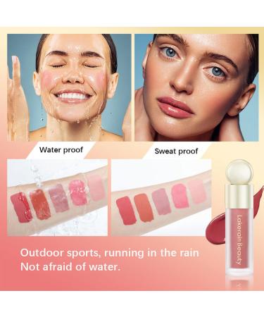 Soft Creamy Liquid Blush Makeup in Cherry Red - LongWearing Multi-Use Tint Stick for Cheek & Lips, Dewy Finish, Natural-Looking - Buy Online on GoSupps.com