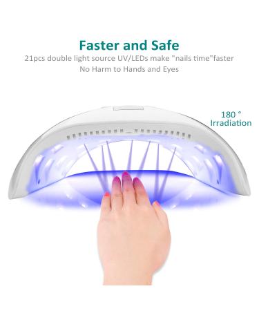 Buy NAVANINO 48W LED UV Nail Lamp - Fast Nail Dryer with Timer & Infrared Sensor | Perfect for All Gels - Buy Online on GoSupps.com