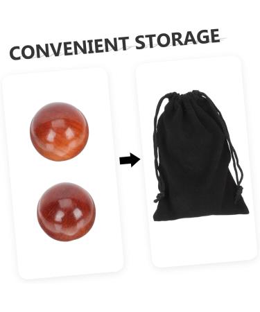 Healvian 10 pcs Wooden Health Massage Balls - Smooth Exercise & Hand Therapy Balls for Fitness | Chinese Medicine & Handball Play - Buy Online on GoSupps.com