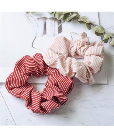 Beaupretty 6PCS Stripe Hair Scrunchies - Stylish Hairbands & Ponytail Holders for Girls | Trendy Hair Accessories - Buy Online on GoSupps.com