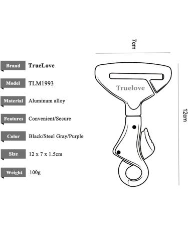 Dog Safety Belt & Buckle - Universal Car Security for Dogs | TLM1993 Black - Buy Online on GoSupps.com