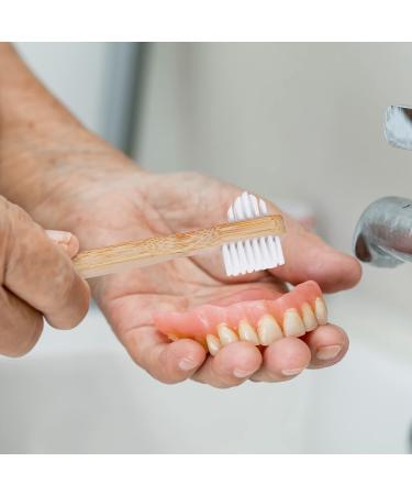 Polident Overnight Whitening Denture Cleaner 120 Tablets Bundle + Dentu-Care Bamboo Denture Brush | Gentle Cleaning for Full & Partial Dentures - Buy Online on GoSupps.com