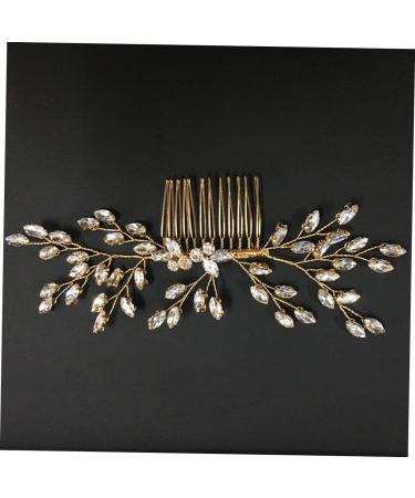 Ipetboom Wedding Headpiece Wedding Hair Comb Crystal Hair Accessories Pearl Hair Clip Gold Hair Comb Pearl Wedding Hair Accessories Pearl Hair Comb Tiara Wedding Dress Headband Bride - Buy Online on GoSupps.com