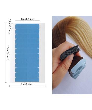 ShowJarlly Replacement Tapes for Tape In Hair Extensions - 60 High Adhesive Blue Comfort Pieces - Buy Online on GoSupps.com
