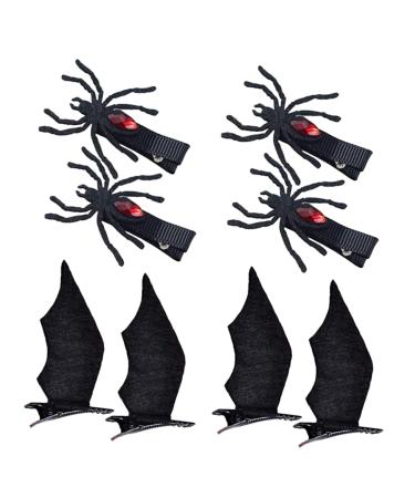 minkissy 4 Pairs Halloween Hair Clips Gothic Hair Clip Halloween Hairpins Prom Hair Halloween Cosplay Hairpins Goth Hair Clips Hair Clips for Women Accessories Devil Non-woven Fabric Child