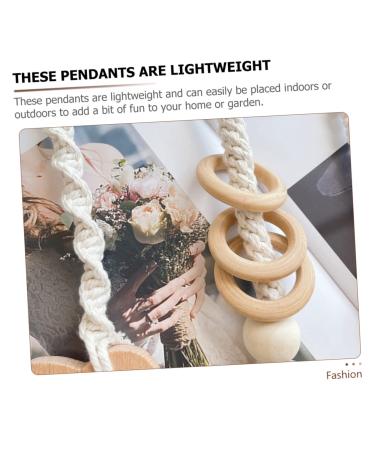 Alipis 4pcs Boho Newborn Ornament Set - Wooden Teething Rattles & Gym Pendants for Crib Decor & Playtime | Perfect Gift for Newborns - Buy Online on GoSupps.com