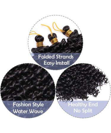 Afro Braiding Hair Extensions Water Wavy Marlybob Crochet Hair Weave Braids Synthetic Kinky Deep Curly - Natural Black - Buy Online on GoSupps.com