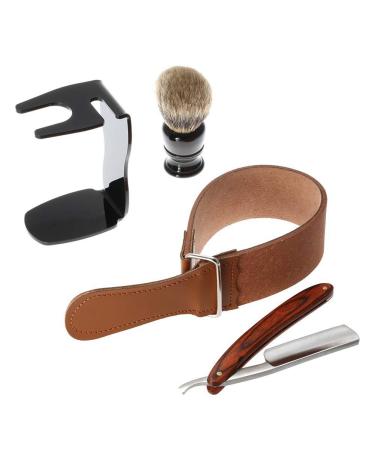 Desikixudy Shaving Holder Manual Shaving Tool Stand Holder Shaving Brush Kit Men's Shaving Brush Stand Set